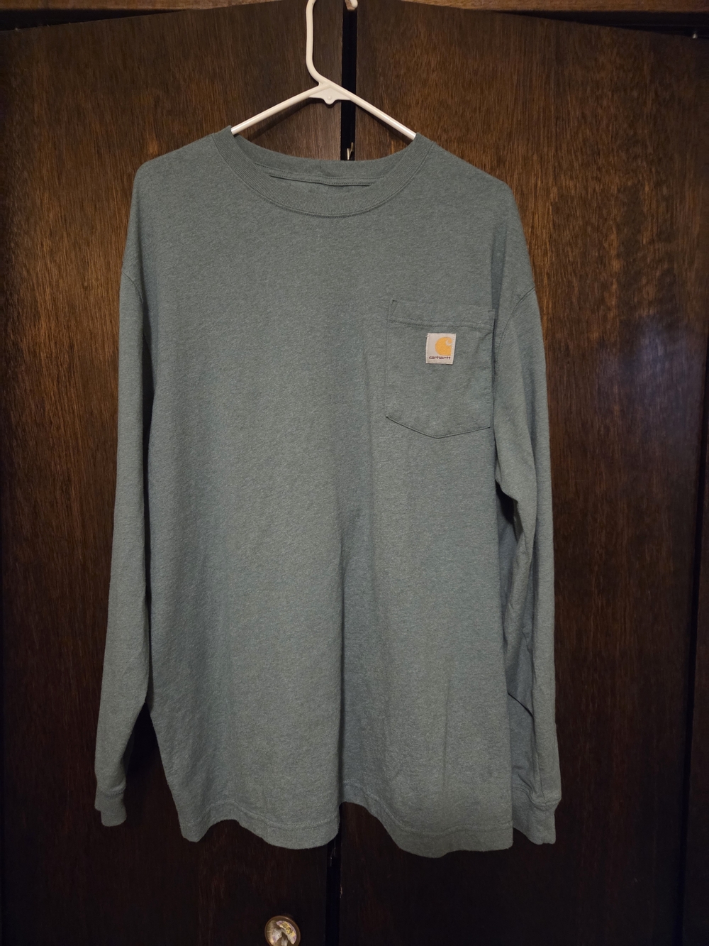 Carhartt Men's Long Sleeve Pocket T-Shirt - Heather Green